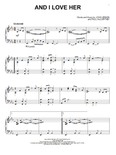 And I Love Her von John Lennon (Download) 