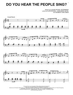 Do You Hear The People Sing? von Alain Boublil (Download) 