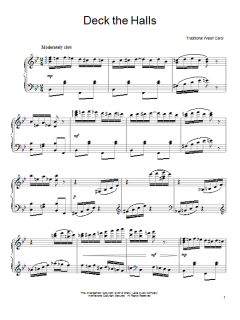 Deck The Hall [Ragtime version] von Traditional Welsh Carol (Download) 
