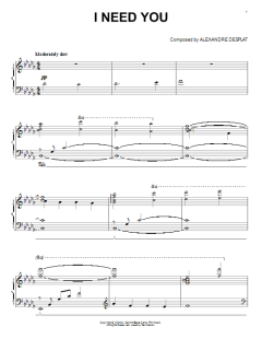 I Need You von Alexandre Desplat (Download) 