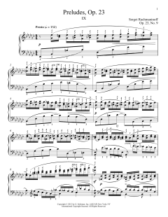 Prelude In E-Flat Minor, Op. 23, No. 9 von Alexandre Dossin (Download) 