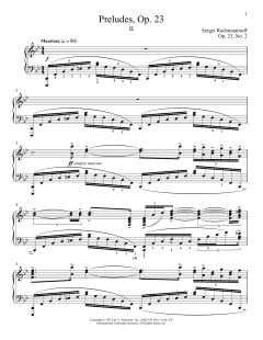 Prelude In B-Flat Major, Op. 23, No. 2 von Alexandre Dossin (Download) 