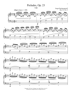 Prelude In A-Flat Major, Op. 23, No. 8 von Alexandre Dossin (Download) 