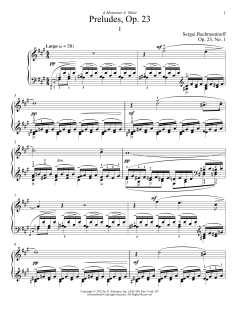 Prelude In F-Sharp Minor, Op. 23, No. 1 von Alexandre Dossin (Download) 