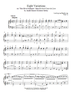 Eight Variations On "Une Fievre Brulante" von Ludwig van Beethoven (Download) 