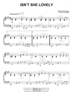 Isn't She Lovely von Stevie Wonder (Download) 
