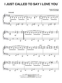 I Just Called To Say I Love You von Stevie Wonder (Download) 