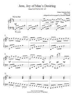 Jesu, Joy Of Man's Desiring von Johann Sebastian Bach (Download) 