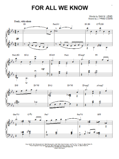 For All We Know von Sam M. Lewis (Download) 