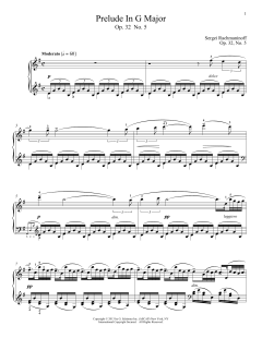 Prelude In G Major, Op. 32, No. 5 von Sergei Rachmaninoff (Download) 