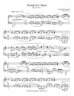 Prelude In C Major, Op. 32, No. 1 von Sergei Rachmaninoff (Download) 
