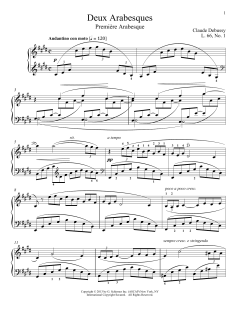 Deux Arabesques von Claude Debussy (Download) 