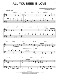 All You Need Is Love [Jazz version] von The Beatles (Download) 