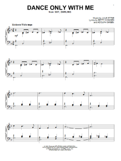 Dance Only With Me von Jule Styne (Download) 