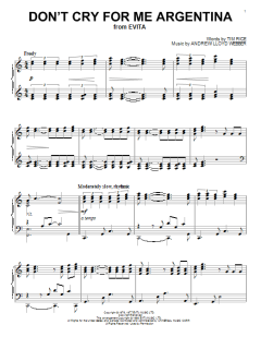 Don't Cry For Me Argentina von Tim Rice (Download) 