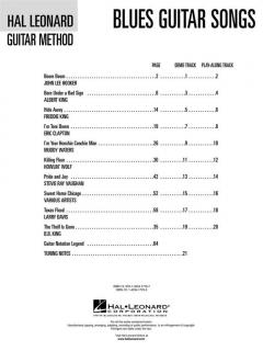 Hal Leonard Guitar Method: Blues Guitar Songs 