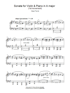 Sonata For Violin & Piano In A Major, 1st Movement von César Franck (Download) 
