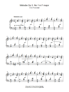 Melodie In F Major Op.3 No.1 von Anton Rubenstein (Download) 