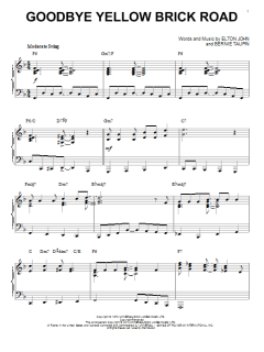 Goodbye Yellow Brick Road [Jazz version] von Elton John (Download) 