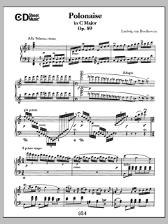 Polonaise In C Major, Op. 89 von Ludwig van Beethoven (Download) 