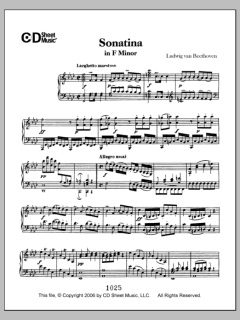 Sonatina in  F Minor von Ludwig van Beethoven (Download) 