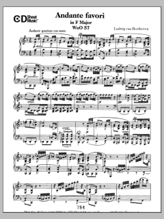 Andante Favori in F Major, WoO 57 von Ludwig van Beethoven (Download) 