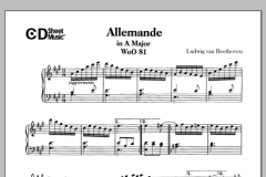 Allemande In A Major, Woo 81 von Ludwig van Beethoven (Download) 