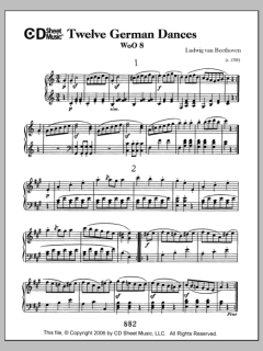 German Dances (12), Woo 8 von Ludwig van Beethoven (Download) 
