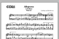 Allegretto In B Minor, Woo 61 von Ludwig van Beethoven (Download) 