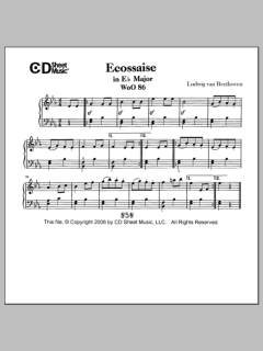 Minuet In E-flat Major, Woo 82 von Ludwig van Beethoven (Download) 
