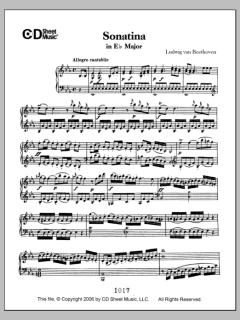 Sonatina In E-flat Major von Ludwig van Beethoven (Download) 
