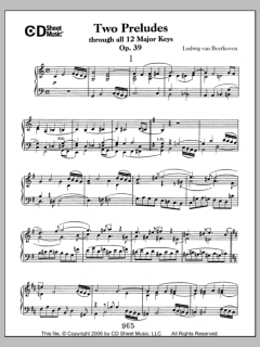 Preludes (2) Through All 12 Major Keys, Op. 39 von Ludwig van Beethoven (Download) 