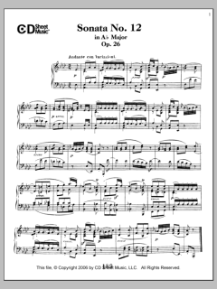 Sonata No. 12 In A-flat Major, Op. 26 von Ludwig van Beethoven (Download) 