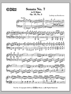 Sonata No. 7 In D Major, Op. 10, No. 3 von Ludwig van Beethoven (Download) 