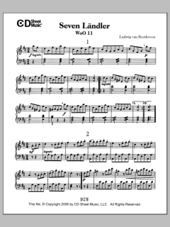 Landler (7), Woo 11 von Ludwig van Beethoven (Download) 