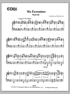 Ecossaises (6), Woo 83 von Ludwig van Beethoven (Download) 