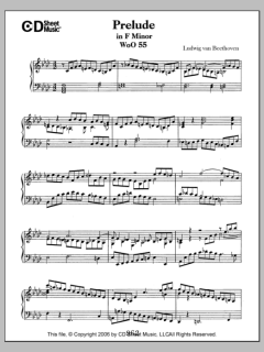 Prelude In F Minor, Woo 55 von Ludwig van Beethoven (Download) 