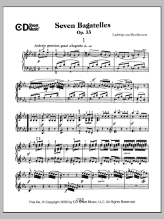 Bagatelles (7), Op. 33 von Ludwig van Beethoven (Download) 