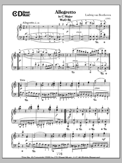 Allegretto In C Major, Woo 56 von Ludwig van Beethoven (Download) 