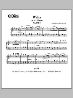 Waltz In E-flat Major, Woo 84 von Ludwig van Beethoven (Download) 