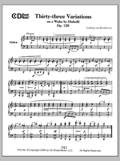 Variations (33) On A Waltz By Diabelli, Op. 120 von Ludwig van Beethoven (Download) 