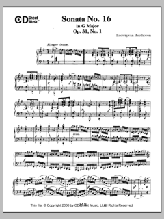 Sonata No. 16 In G Major, Op. 31, No. 1 von Ludwig van Beethoven (Download) 