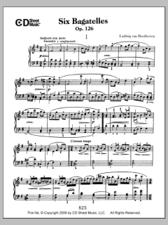 Bagatelles (6), Op. 126 von Ludwig van Beethoven (Download) 