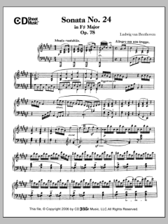 Sonata No. 24 In F-sharp Major, Op. 78 von Ludwig van Beethoven (Download) 