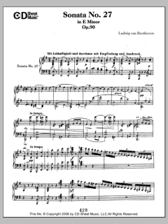 Sonata No. 27 In E Minor, Op. 90 von Ludwig van Beethoven (Download) 