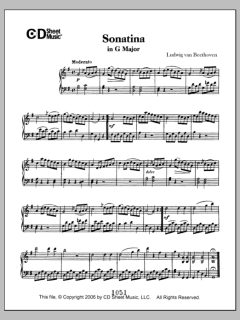 Sonatina in G Major von Ludwig van Beethoven (Download) 