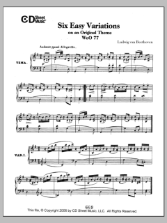 Easy (6) Variations On An Original Theme, Woo 77 von Ludwig van Beethoven (Download) 