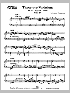 Variations (32) On An Original Theme, Woo 80 von Ludwig van Beethoven (Download) 