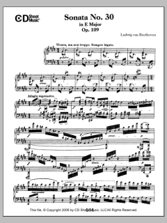 Sonata No. 30 In E Major, Op. 109 von Ludwig van Beethoven (Download) 