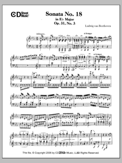 Sonata No. 18 In E-flat Major, Op. 31, No. 3 von Ludwig van Beethoven (Download) 